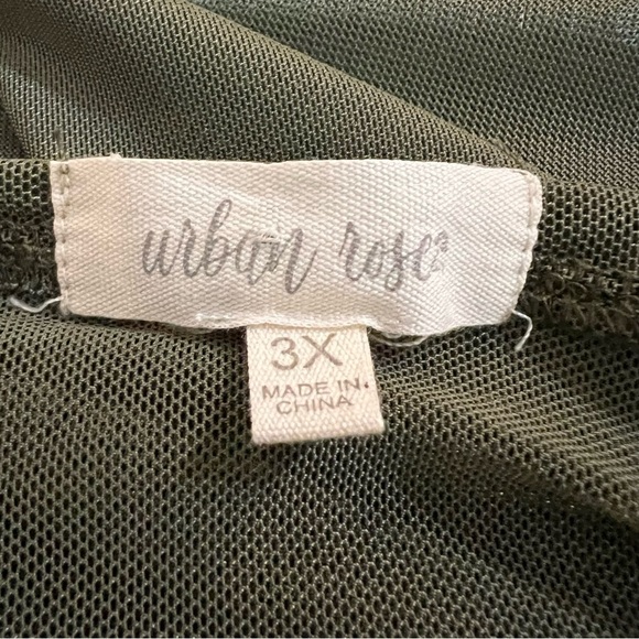 Urban Rose Green Sheer Maxi Open Front Maxi Cardigan Size 3X - Picture 9 of 11